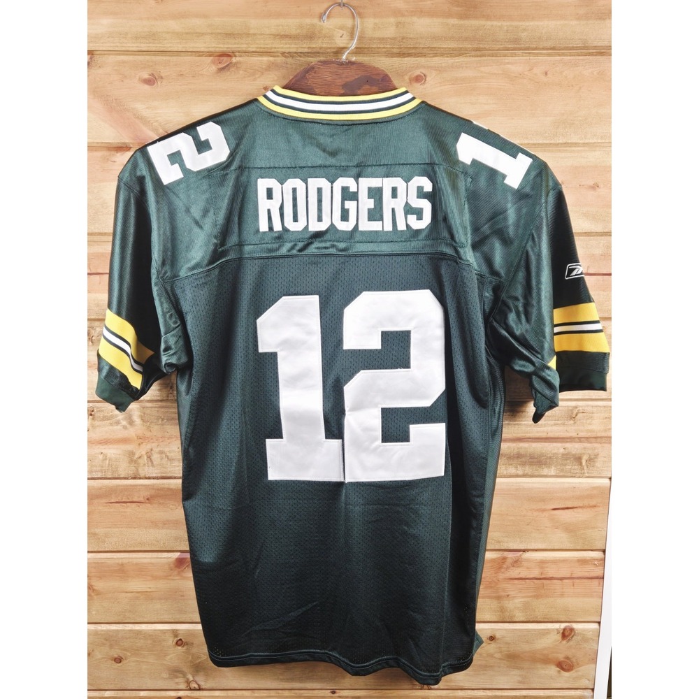 Green Bay Packers Aaron Rodgers Authentic‎ Reebok On Field Home Jersey Sz 54 2XL